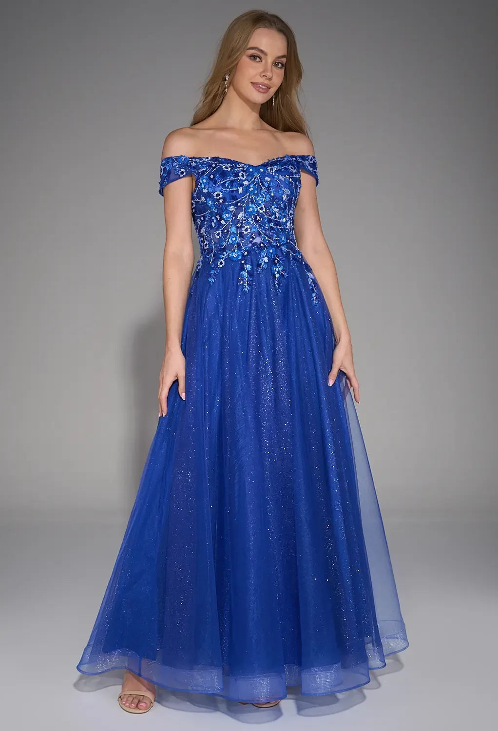 Glamorous Ballgown Sweetheart Neck Off Shoulder Zipper Back Long Evening Dresses