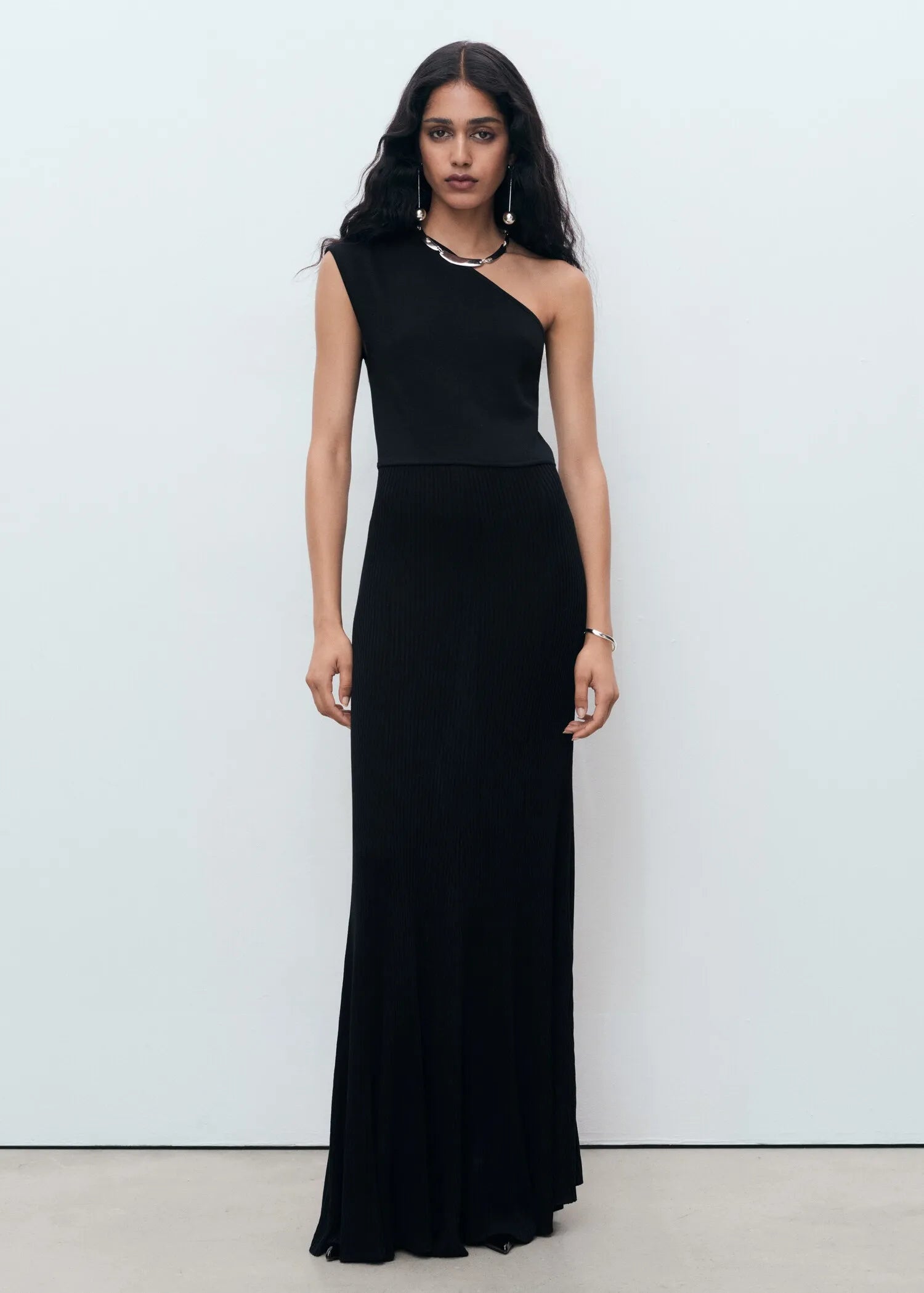 Chic A-Line One-Shoulder Sleeveless Open Back Floor-Length Formal Party Dresses