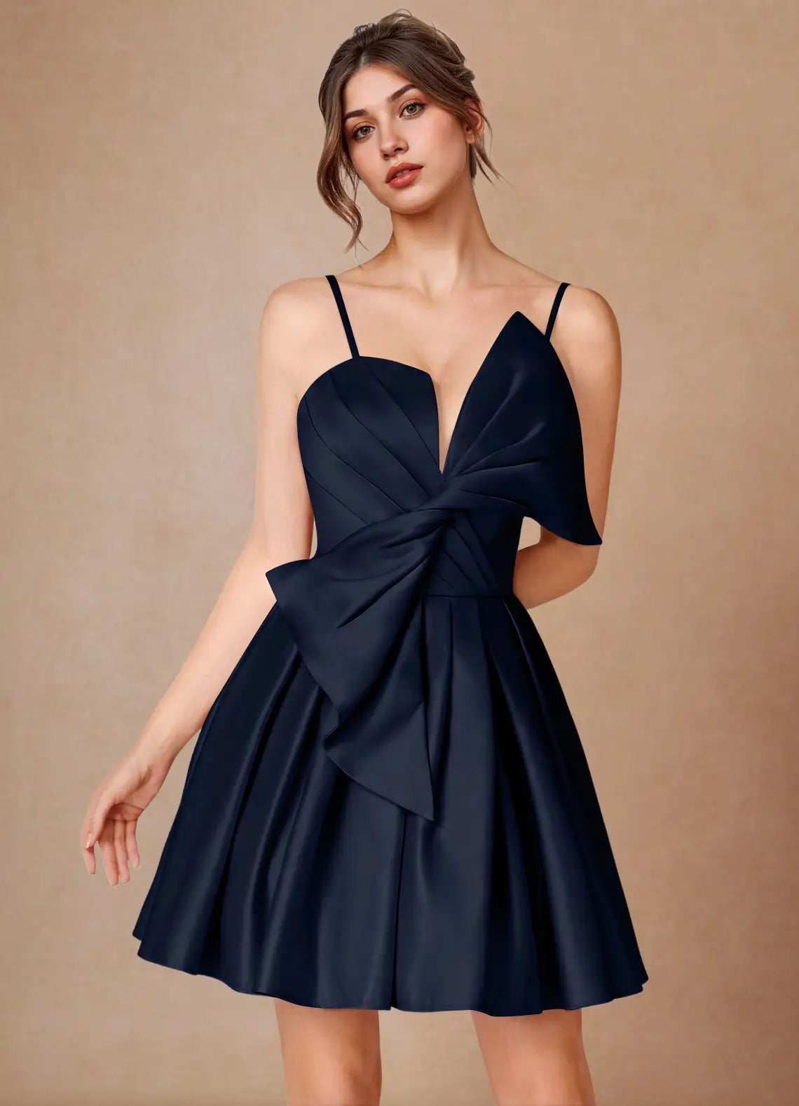 Chic Fit-and-Flare Sweetheart Asymmetrical-Strap Zip Back Short Homecoming Dresses