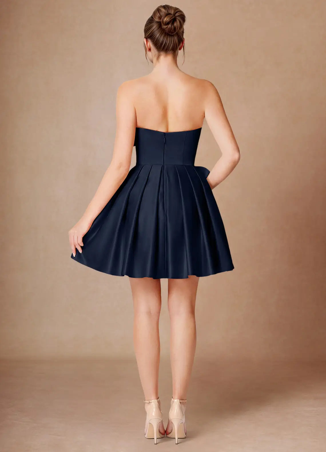 Chic Fit-and-Flare Sweetheart Asymmetrical-Strap Zip Back Short Homecoming Dresses