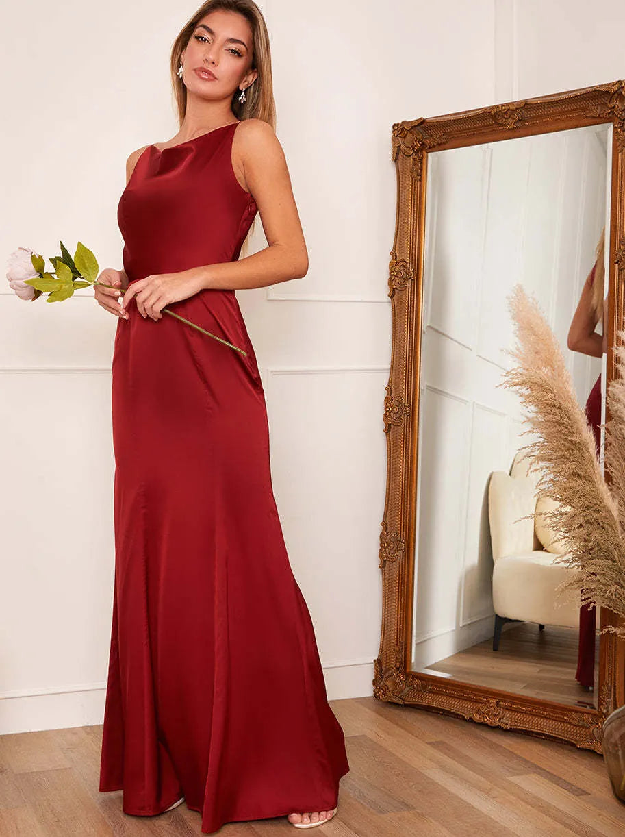 Chic Trumpet One-Shoulder Sleeveless Zipper Back Long Evening Dresses