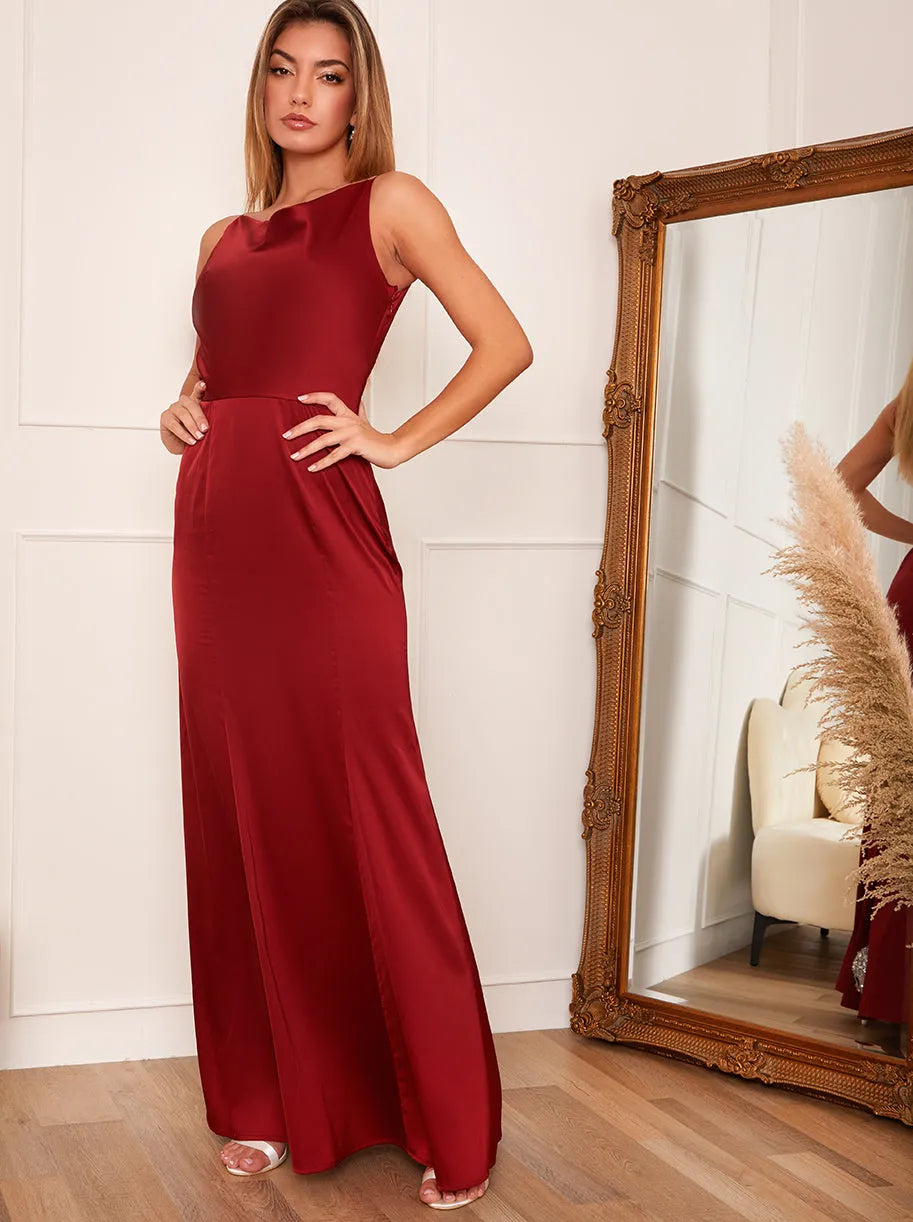 Chic Trumpet One-Shoulder Sleeveless Zipper Back Long Evening Dresses