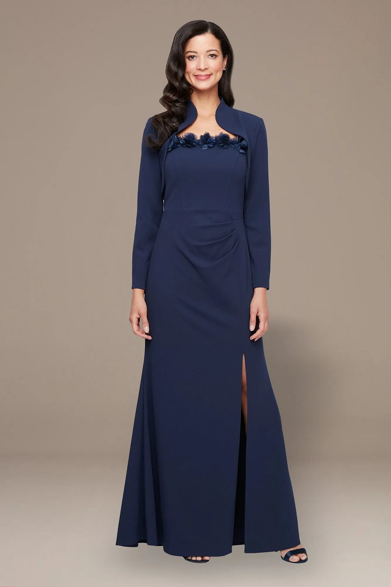 Chic Trumpet Square Neck Spaghetti Strap Zipper Back Long Evening Dresses