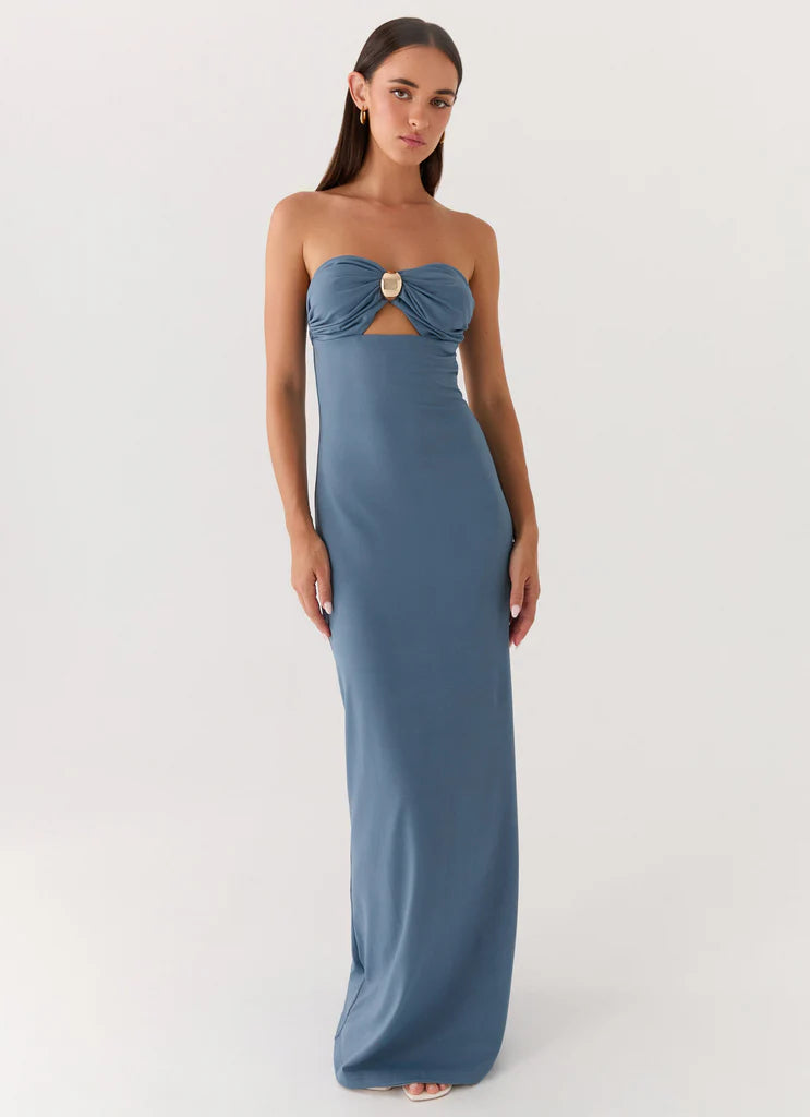 Chocolate Brown Halter Neck Deep V Backless Maxi Dress For Elegant Formal Evening Events