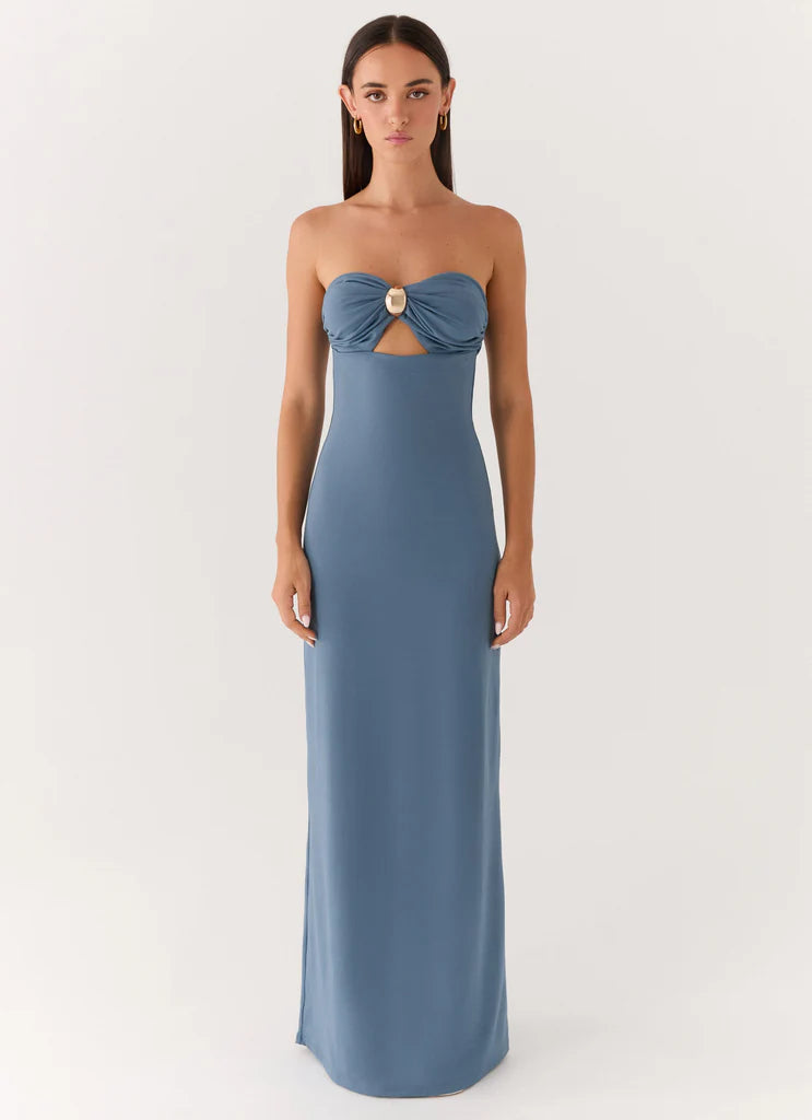Chocolate Brown Halter Neck Deep V Backless Maxi Dress For Elegant Formal Evening Events