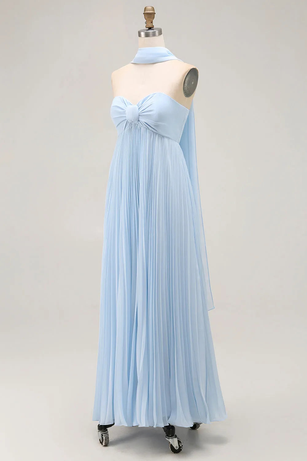 Dreamy A-Line Sweetheart Neck Halter Lace-Up-Back Floor-Length Bridesmaid Dresses