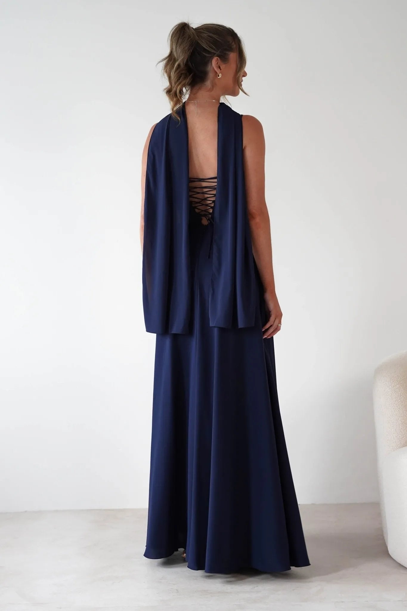 Elegant A-Line Sweetheart Spaghetti-Strap Lace-Up-Back Capelet-Floor-Length Formal Prom Dresses