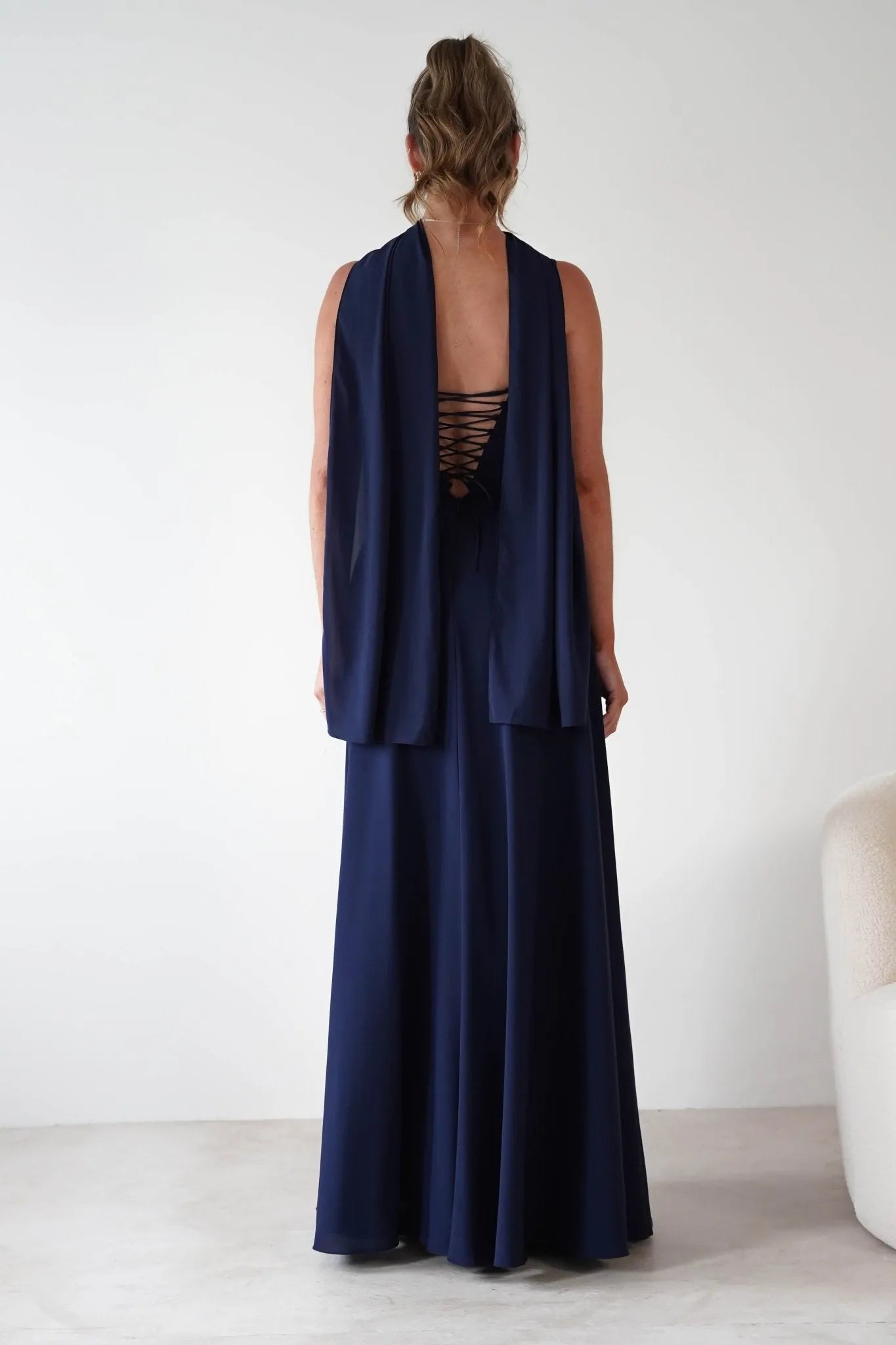 Elegant A-Line Sweetheart Spaghetti-Strap Lace-Up-Back Capelet-Floor-Length Formal Prom Dresses
