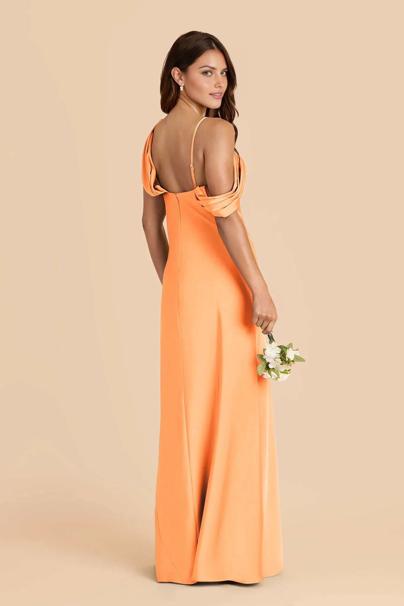 Elegant A-line Asymmetric One-shoulder Draped Sleeveless Satin Open Back Back Zip Floor-Length Prom Dresses