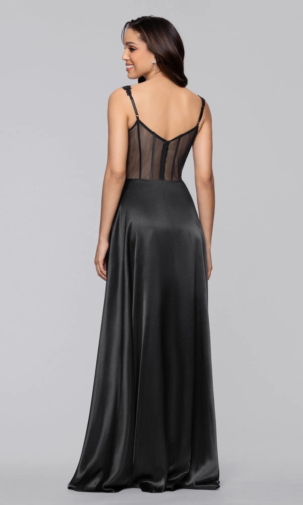 Elegant A Line Sweetheart Neck Lace Strap Sequin Mesh Floor Length Prom Dresses