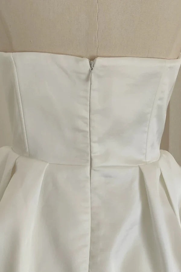 Elegant Ballgown Sweetheart Neck Strapless Zipper Back Short Homecoming Dresses