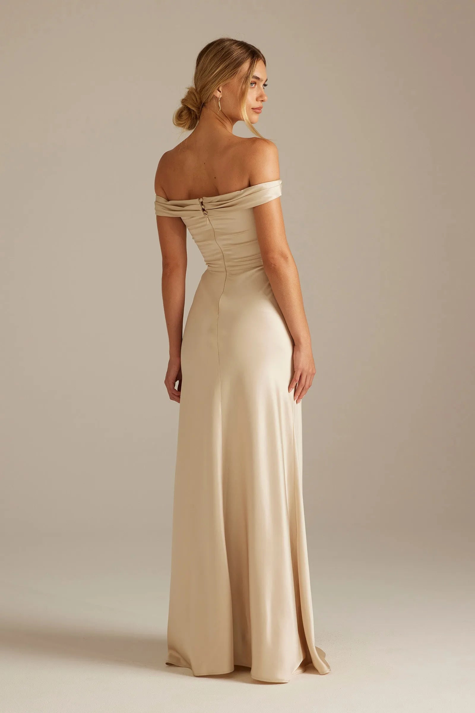 Elegant Mermaid Off-the-Shoulder Sleeveless Zipper-Back Floor-Length Bridesmaid Dresses