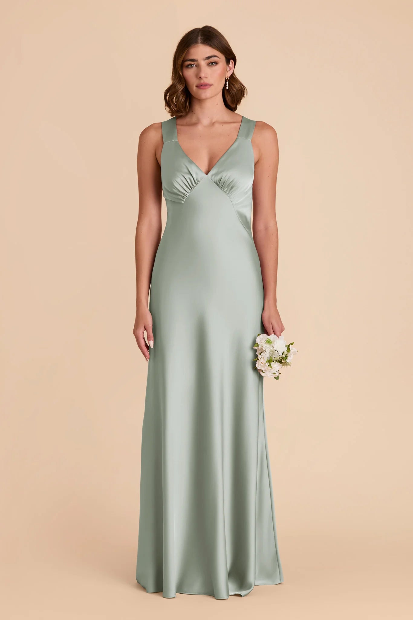 Elegant Sheath A-line V-Neck Sleeveless Criss-Cross Back Floor-Length Prom Dresses for women hot sale