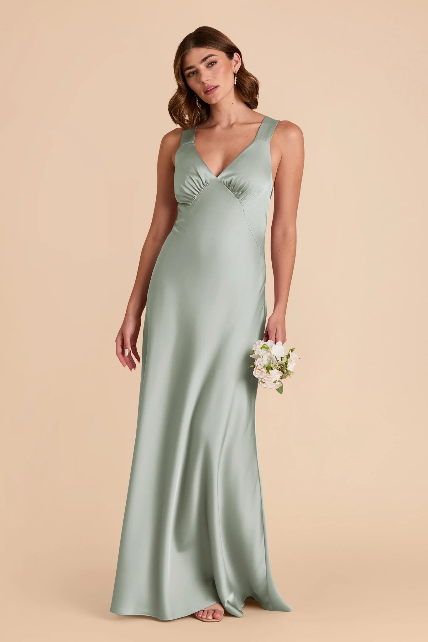 Elegant Sheath A-line V-Neck Sleeveless Criss-Cross Back Floor-Length Prom Dresses for women hot sale