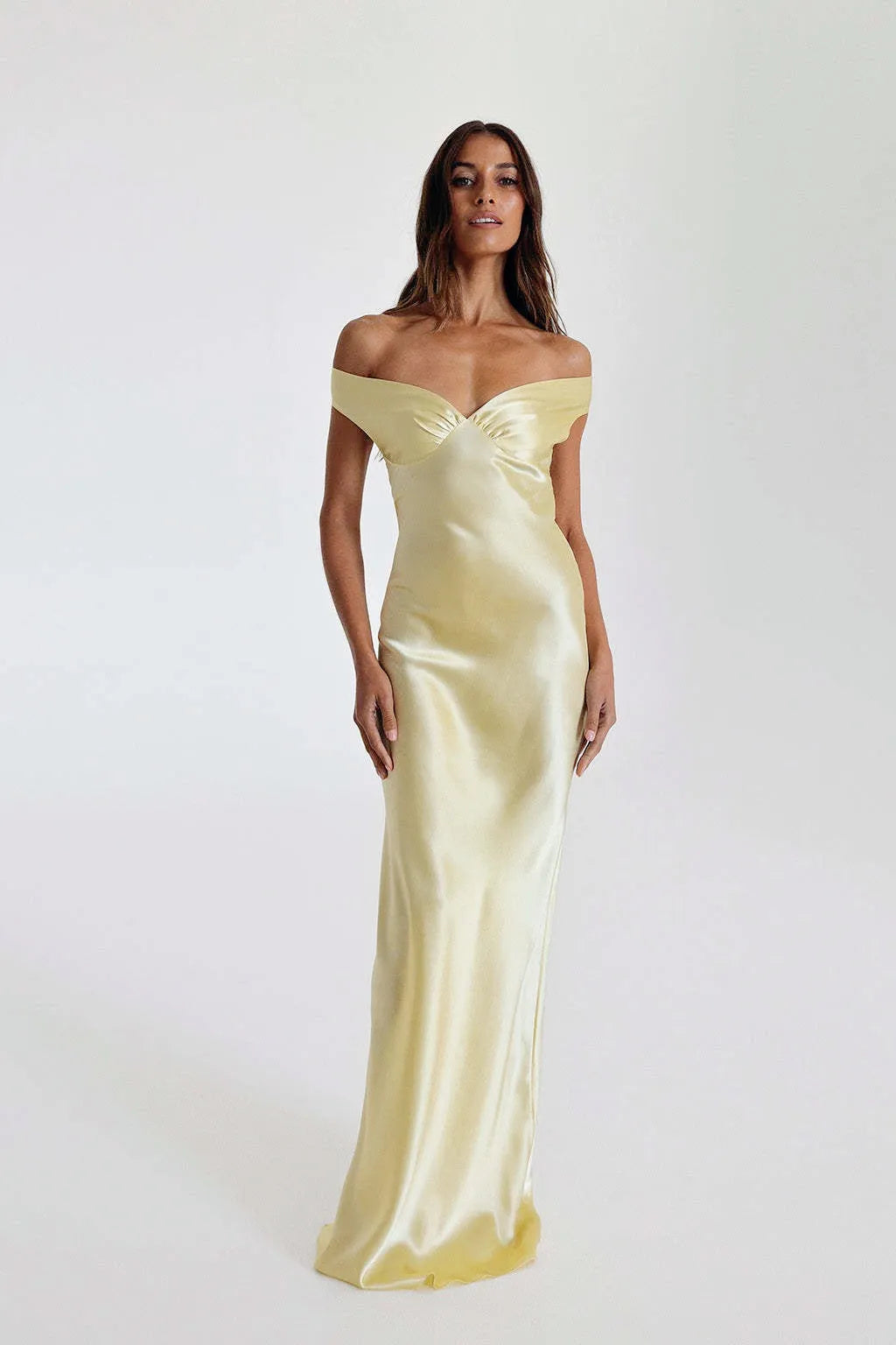 Elegant Sheath Off-the-Shoulder Sleeveless Open Back Floor-Length Formal Party Dresses