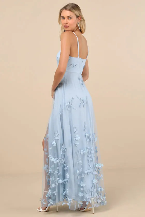 Elegant Sheath Square Neck Spaghetti Strap Embroidered Back Floor Length Formal Prom Dresses