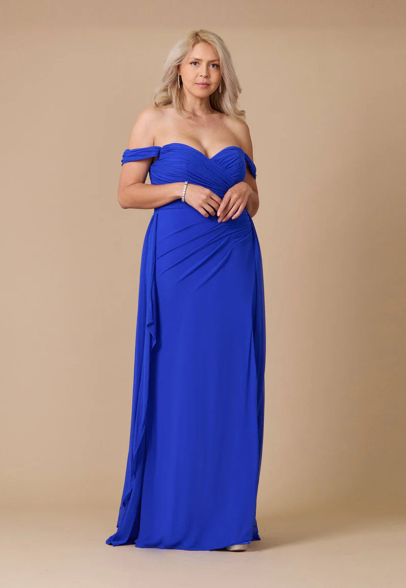 Elegant Sheath Sweetheart Cold Shoulder Ruched Back Floor-Length Gala Plus Size Dresses