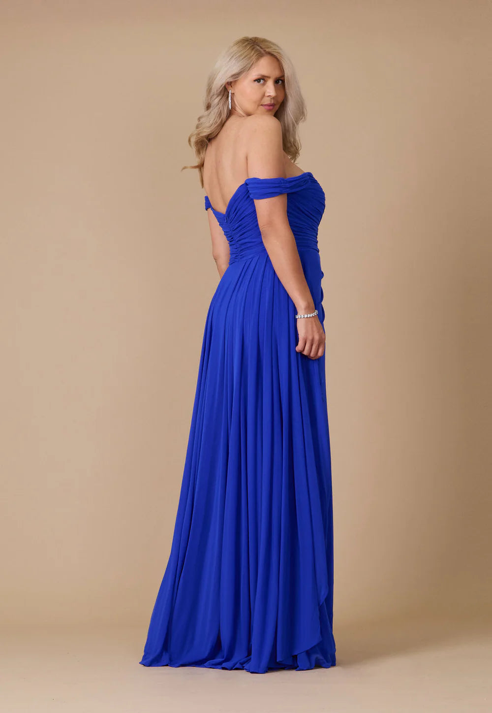 Elegant Sheath Sweetheart Cold Shoulder Ruched Back Floor-Length Gala Plus Size Dresses