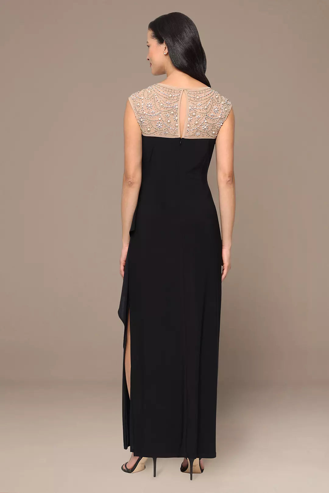 Elegant Sheath Sweetheart Neck Cap Sleeve Zipper Back Long Evening Dresses