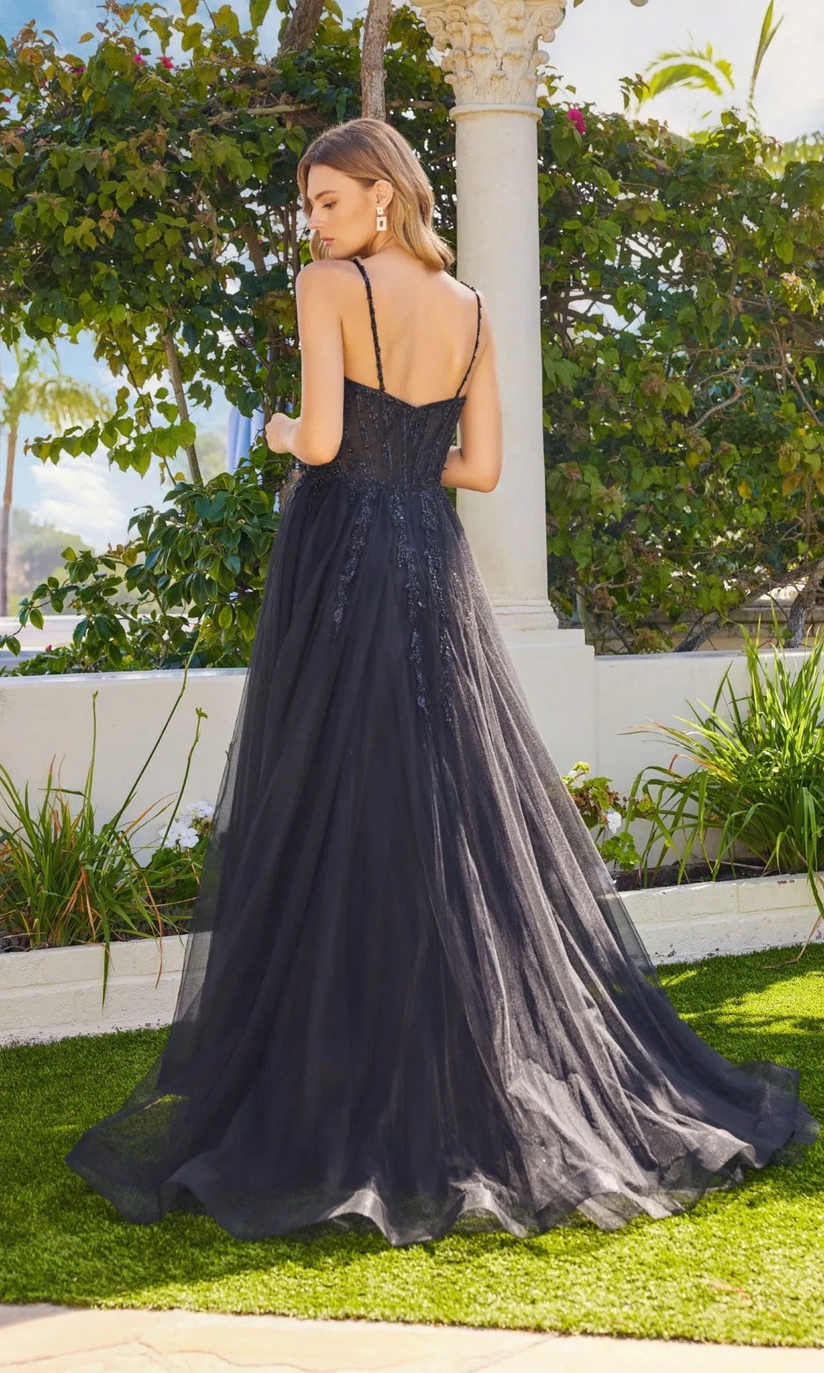 Glamorous A Line Sweetheart Neck Spaghetti Strap Glitter Tulle Floor Length Prom Dresses