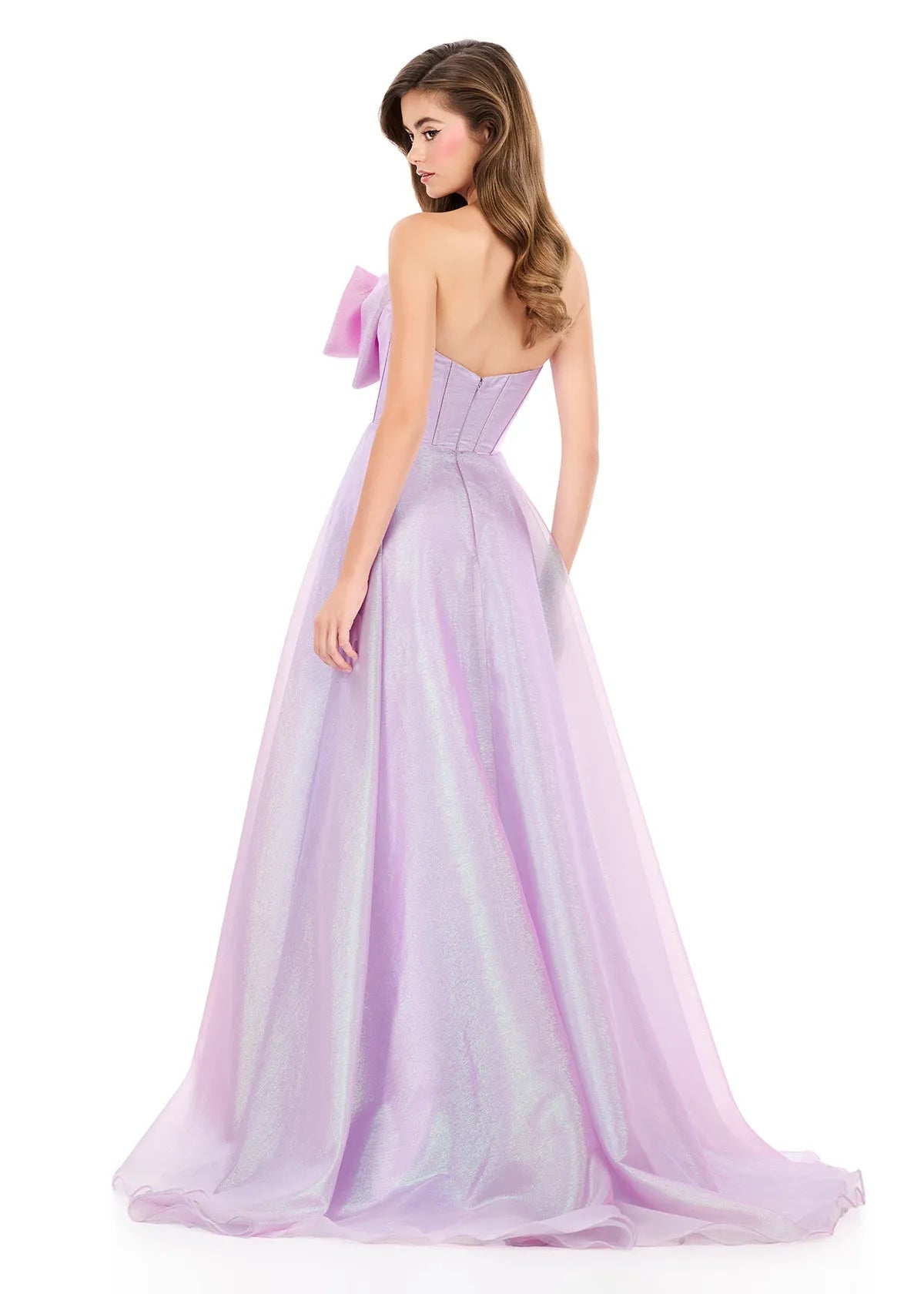 Glamorous Ball Gown Sweetheart Neck Strapless Bow Back Floor-Length Prom Dresses
