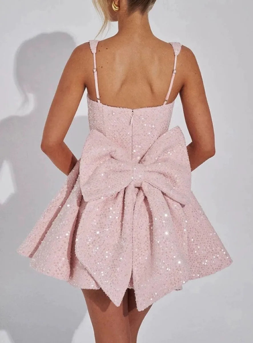 Glamorous Ballgown Square Neck Spaghetti Strap Zipper Back Short Homecoming Dresses