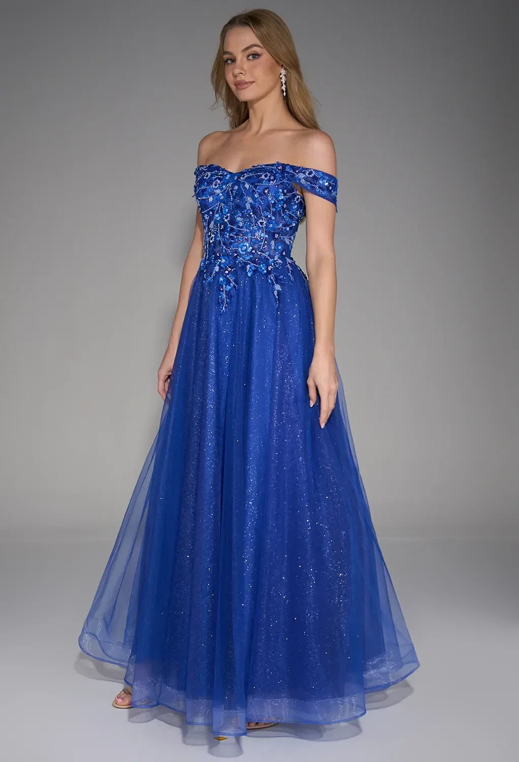 Glamorous Ballgown Sweetheart Neck Off Shoulder Zipper Back Long Evening Dresses