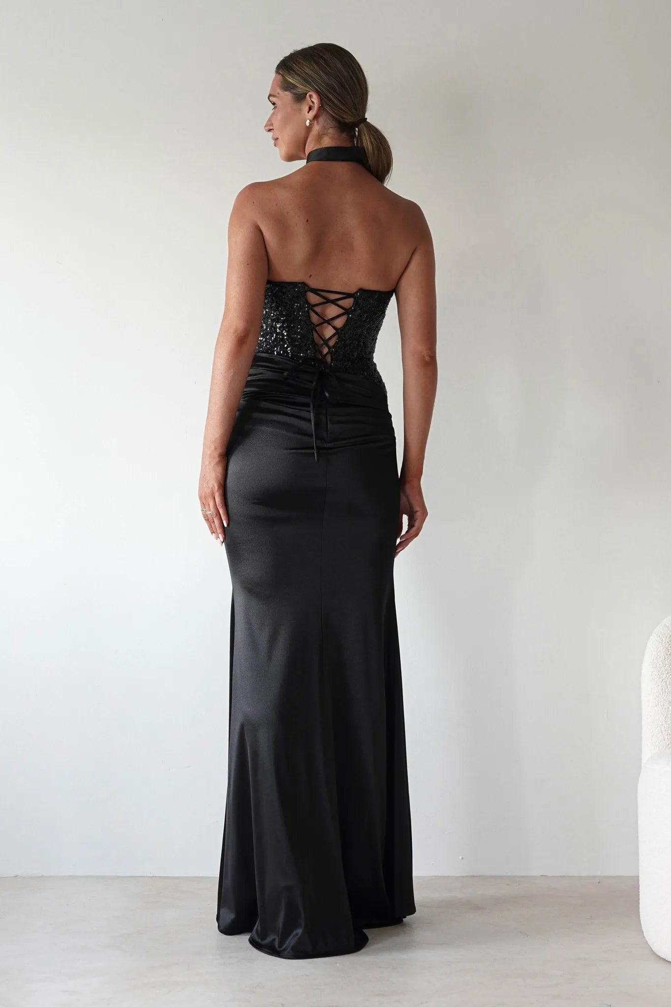 Glamorous Mermaid Strapless Sleeveless Lace-Up Back Floor-Length Formal Prom Dresses