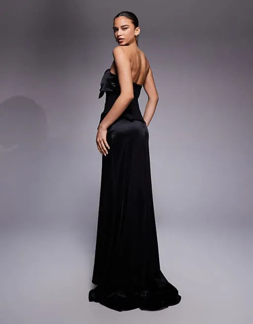 Glamorous Mermaid Strapless Sleeveless Open-Back Floor-Length Evening Dresses