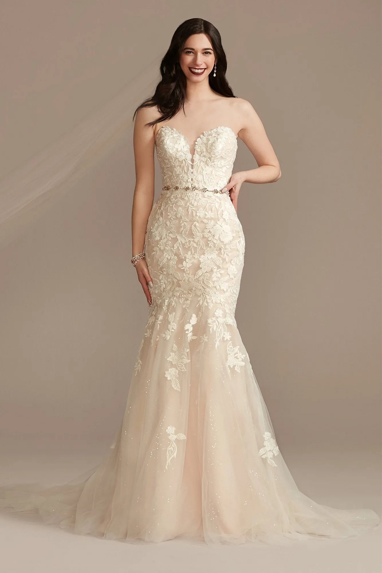 Glamorous Mermaid Sweetheart Neck Sleeveless Button Back Long Wedding Dresses
