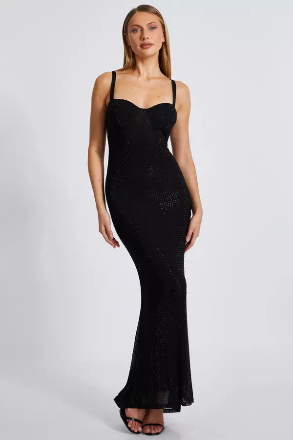 Glamorous Mermaid Sweetheart Neck Spaghetti Strap Beaded Back Floor Length Formal Prom Dresses