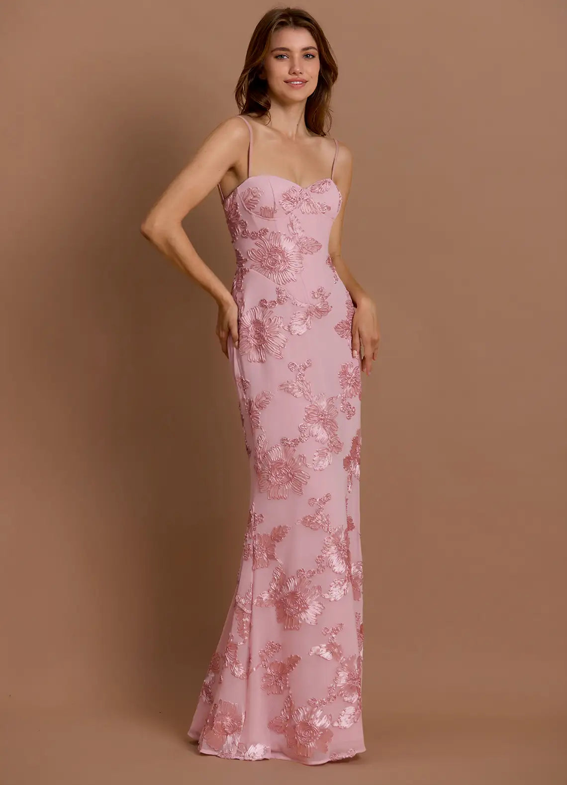 Glamorous Mermaid Sweetheart Neck Spaghetti Strap Lace-Up Back Floor-Length Prom Dresses