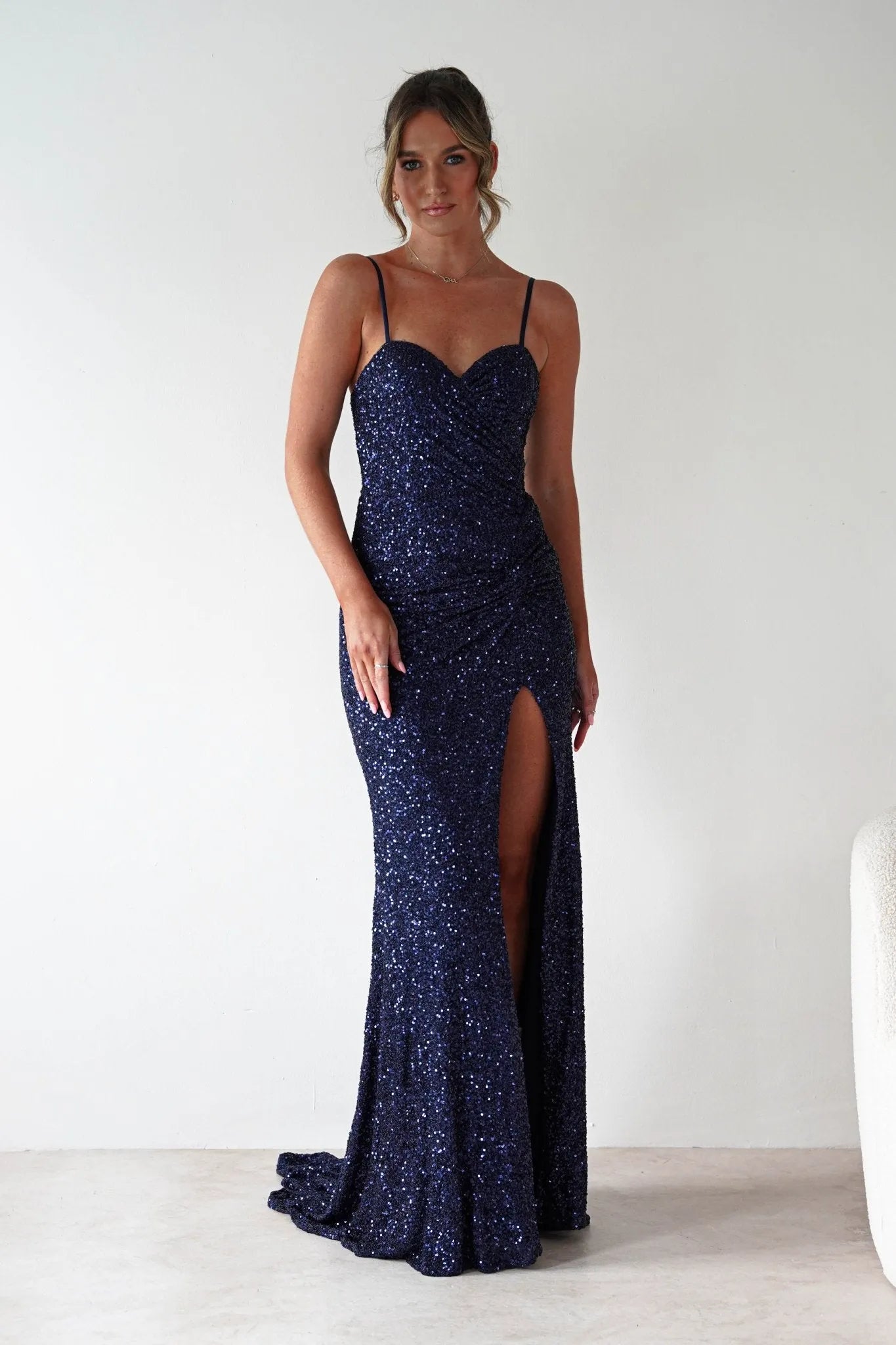 Glamorous Mermaid Sweetheart Neck Spaghetti Strap Open Back Floor Length Prom Dresses