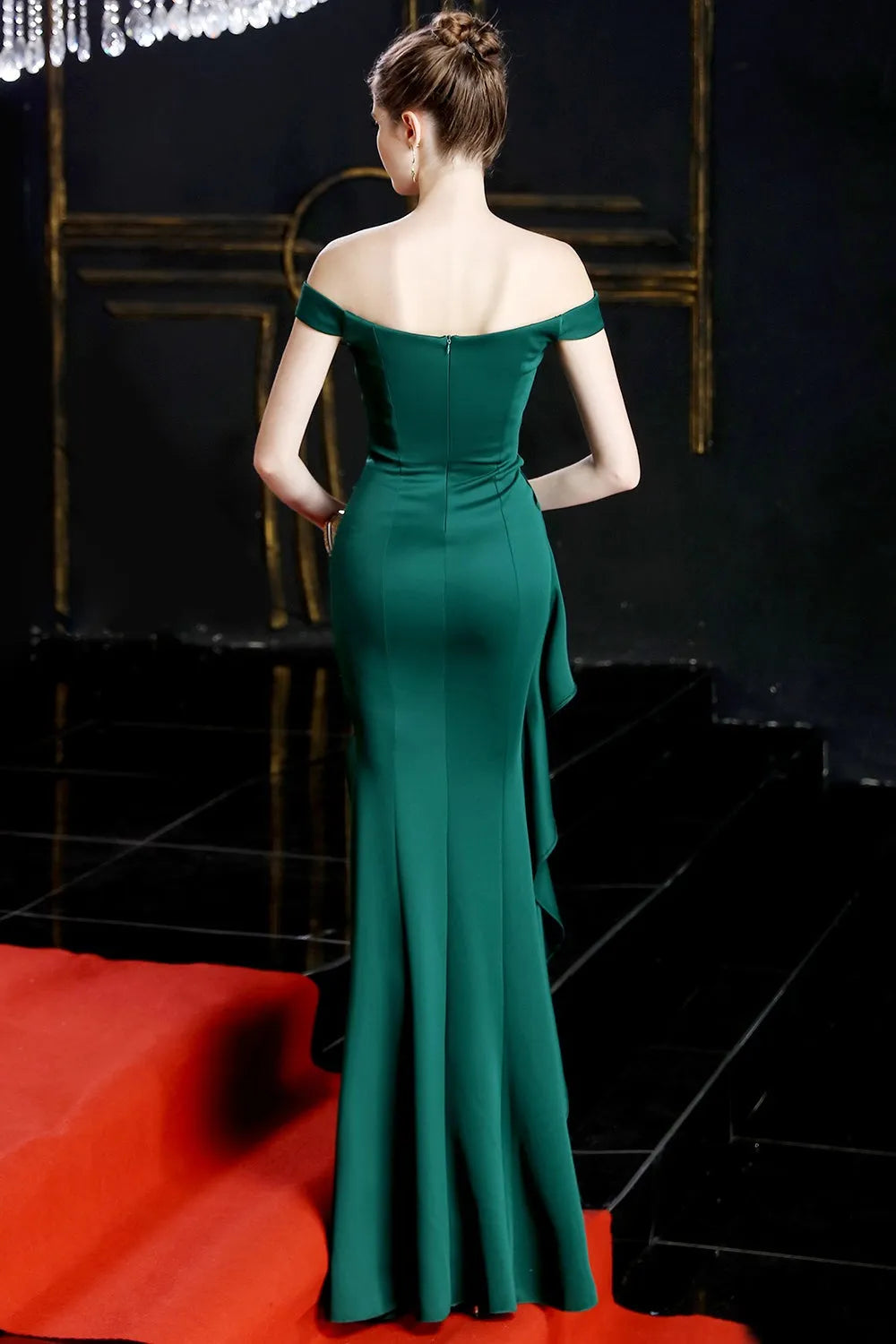 Glamorous Mermaid Sweetheart Off-The-Shoulder Zipper Back Floor-Length Formal Dresses