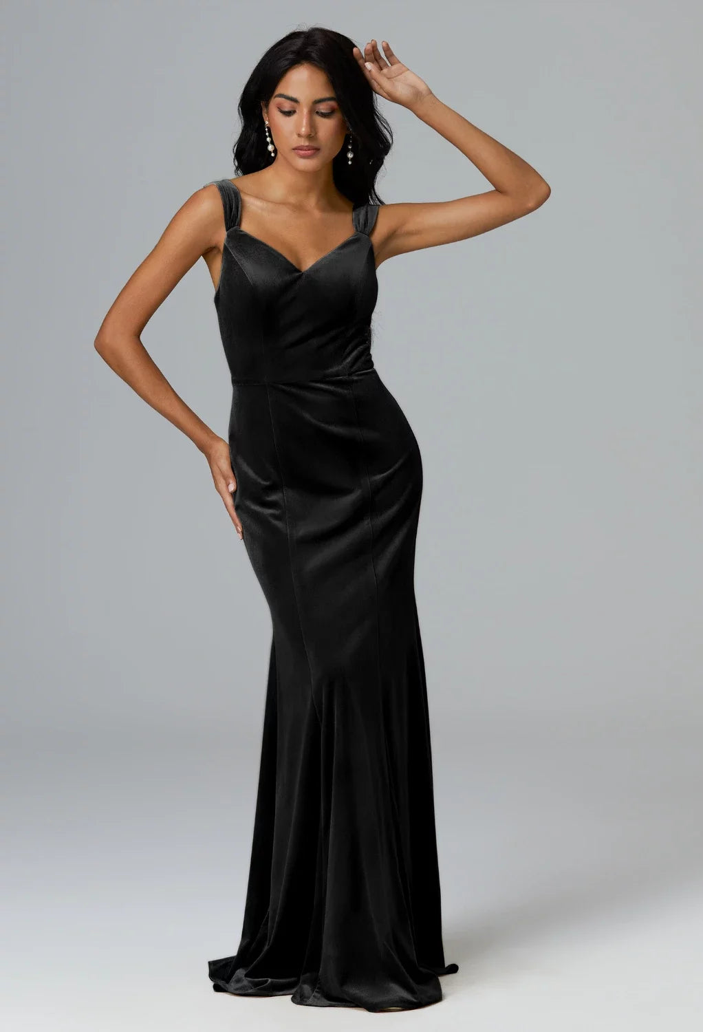 Glamorous Mermaid Sweetheart Spaghetti Strap Keyhole Back Floor-Length Evening Dresses