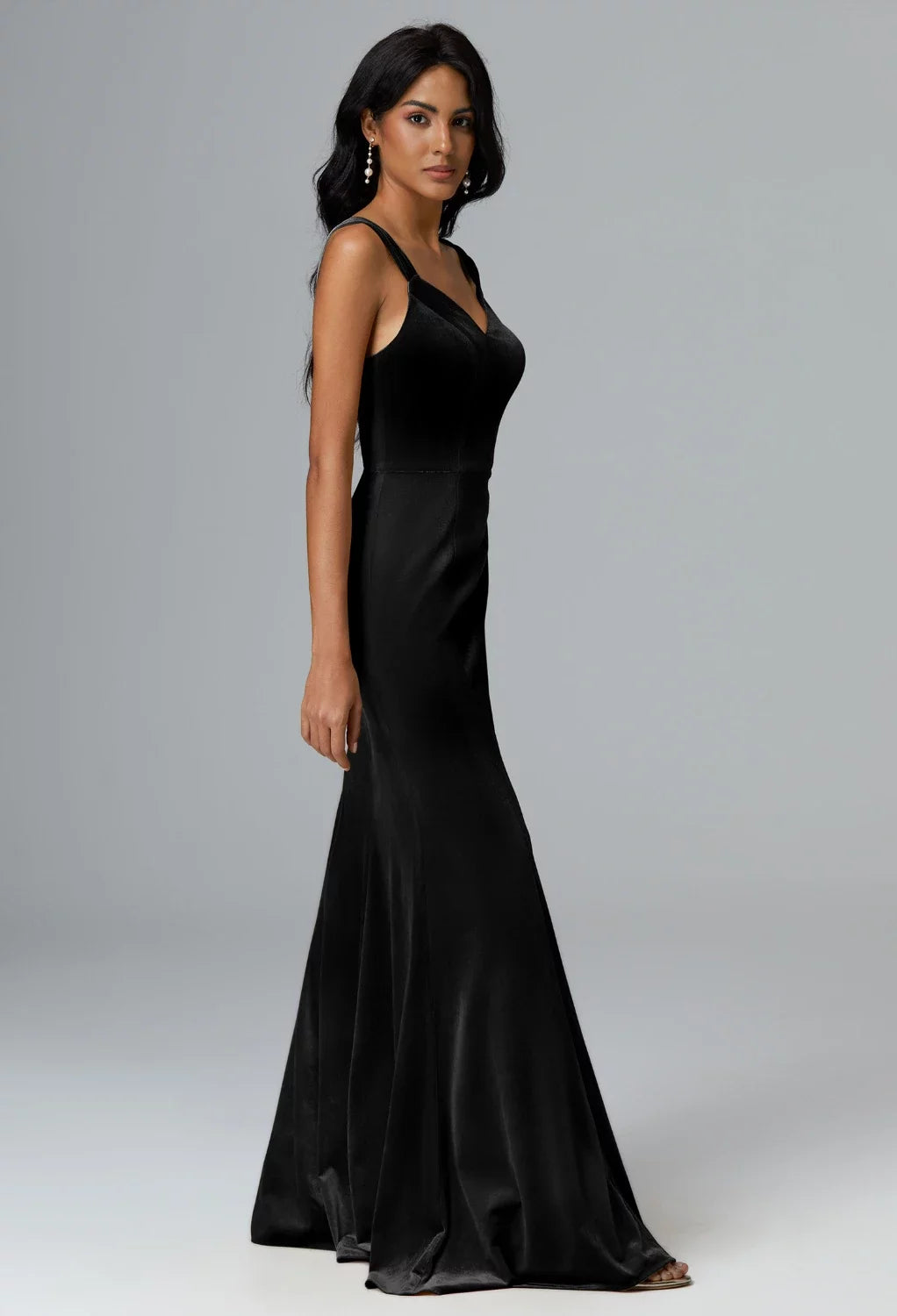 Glamorous Mermaid Sweetheart Spaghetti Strap Keyhole Back Floor-Length Evening Dresses