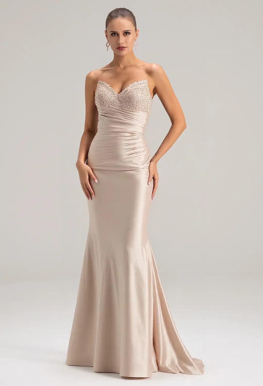 Glamorous Trumpet Sweetheart Neck Strapless Zipper Back Long Evening Dresses