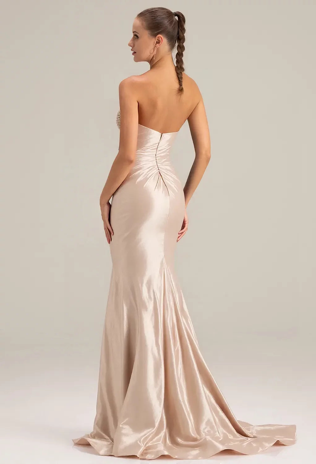 Glamorous Trumpet Sweetheart Neck Strapless Zipper Back Long Evening Dresses