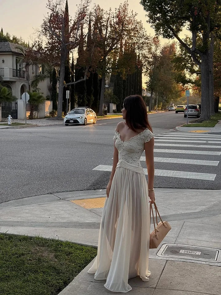 Ivory Satin Off-the-shoulder Ruched Mermaid Evening Dress