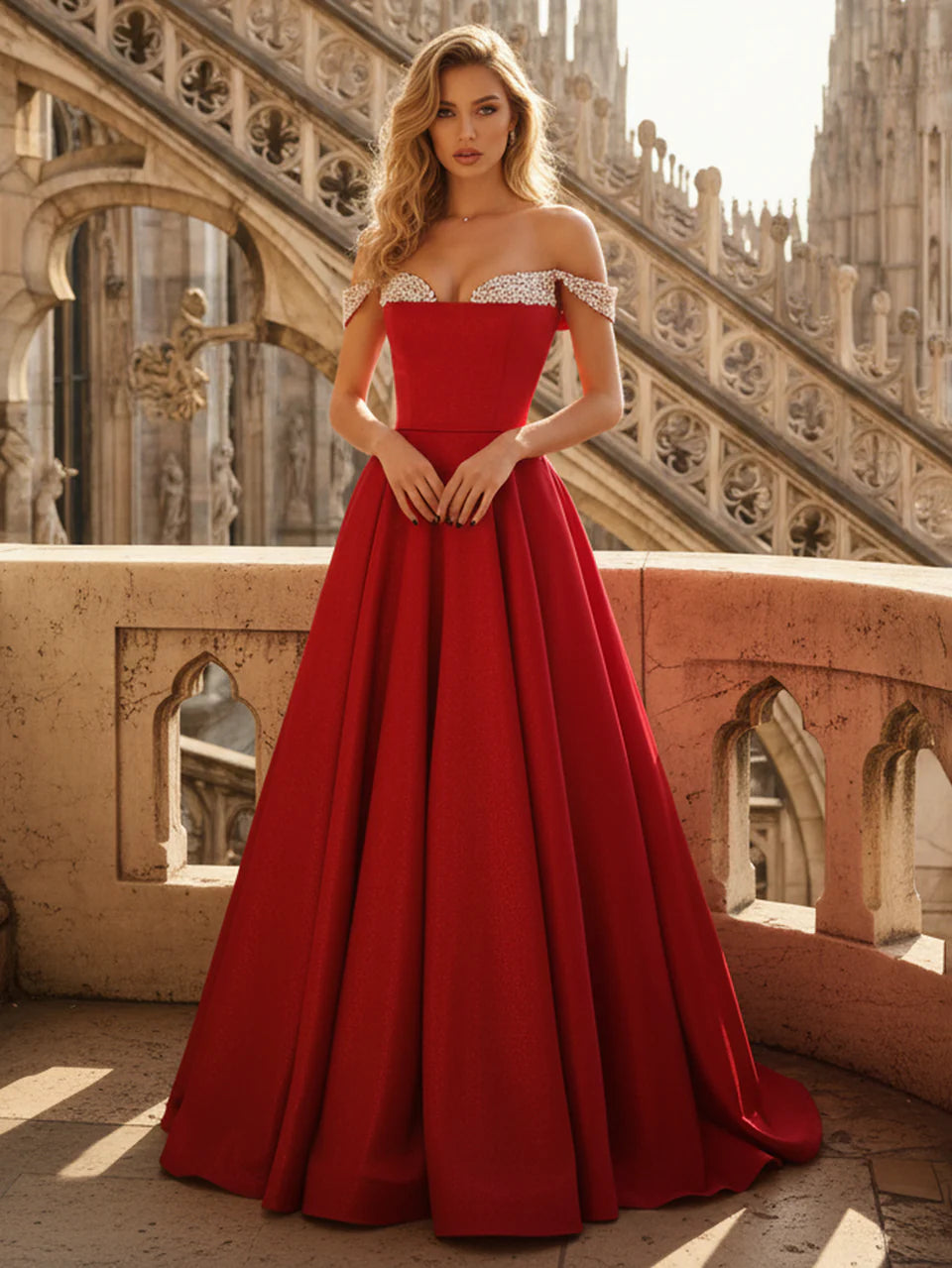 Luxurious Ballgown Off-the-Shoulder Sleeveless Zipper Back Floor-Length Prom Dresses