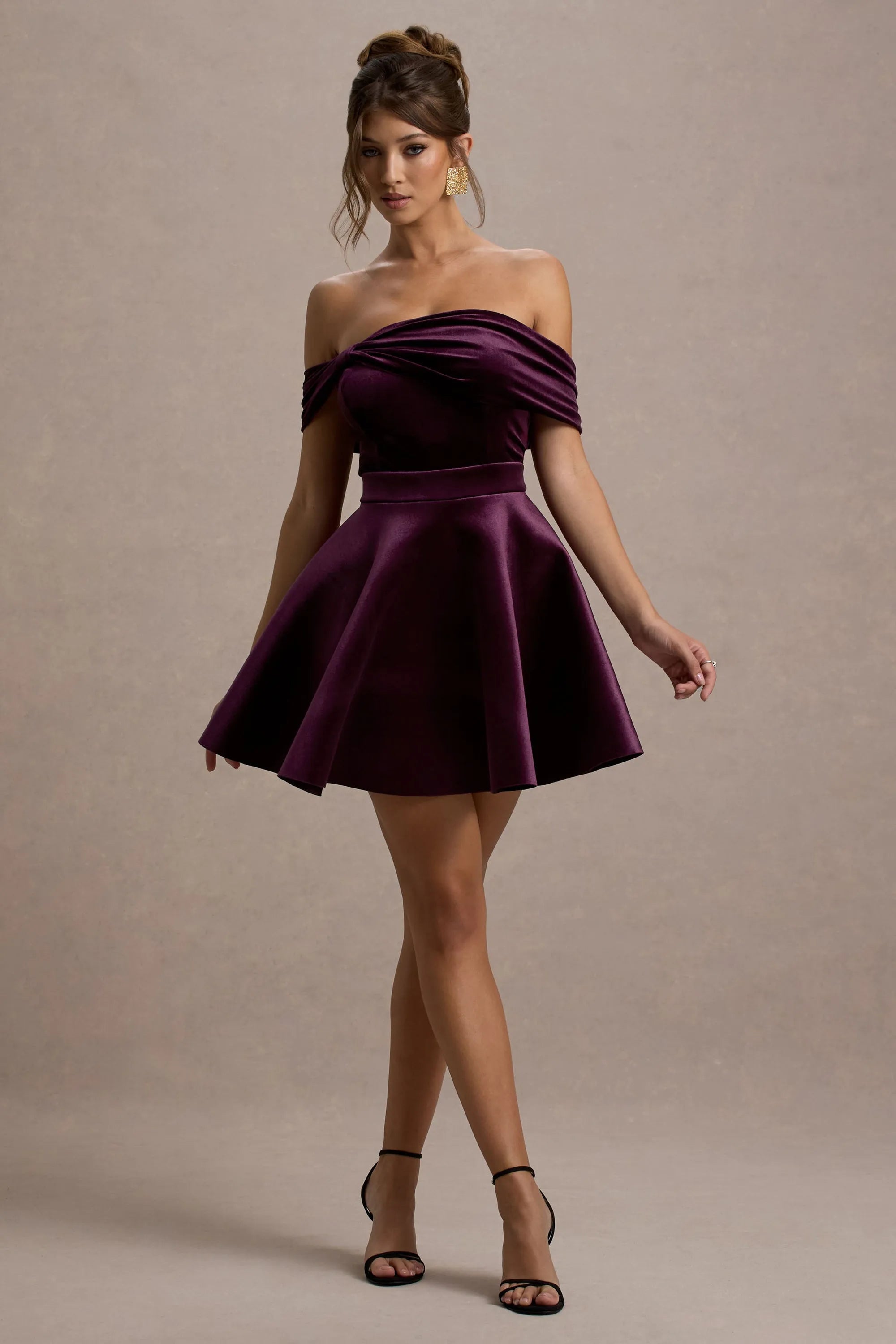 Luxurious Ballgown Off-the-Shoulder Sleeveless Zipper Back Mini-Length Homecoming Dresses