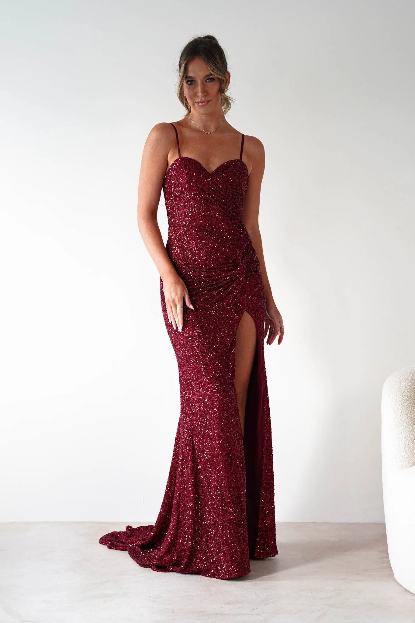 Luxurious Mermaid Sweetheart Neck Spaghetti Strap Open Back Floor Length Prom Dresses