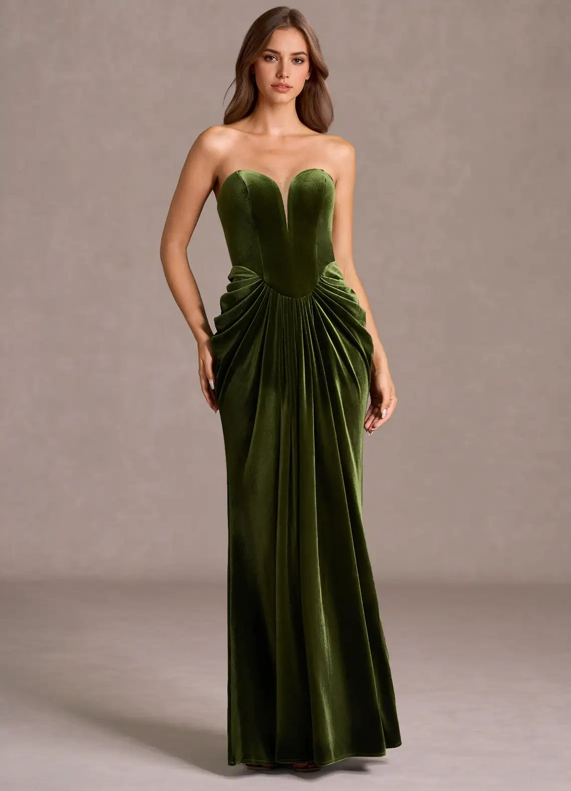 Luxurious Mermaid Sweetheart Sleeveless Solid Back Floor-Length Evening Dresses