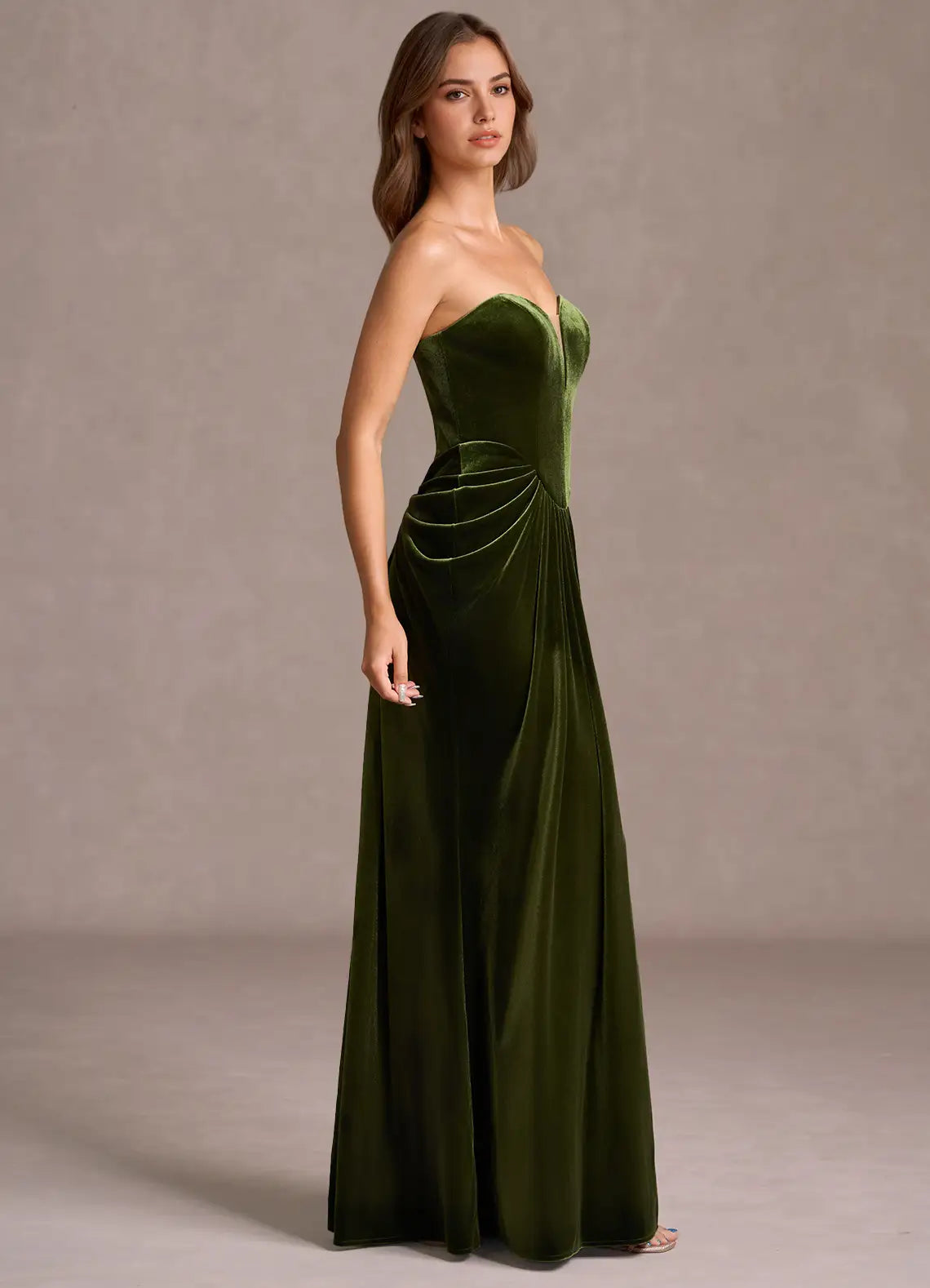 Luxurious Mermaid Sweetheart Sleeveless Solid Back Floor-Length Evening Dresses