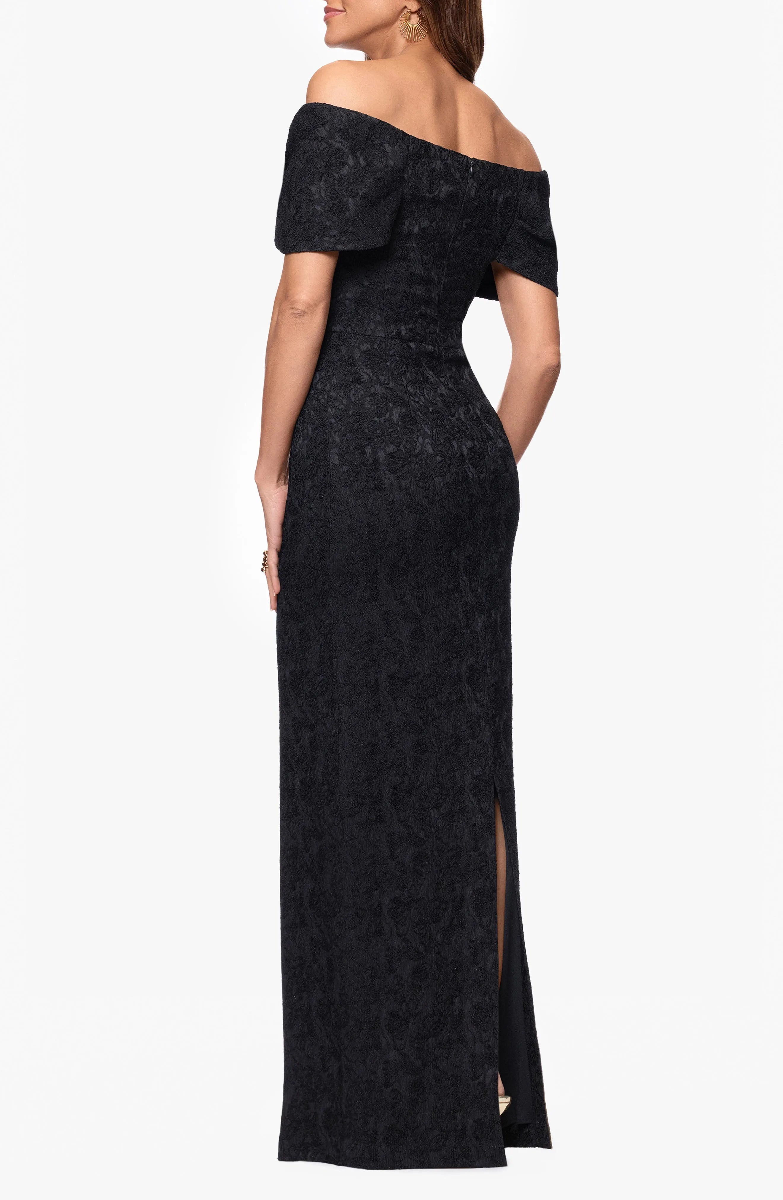 Opulent Mermaid Off-Shoulder Bow Sleeve Lace Floor-Length Evening Dresses