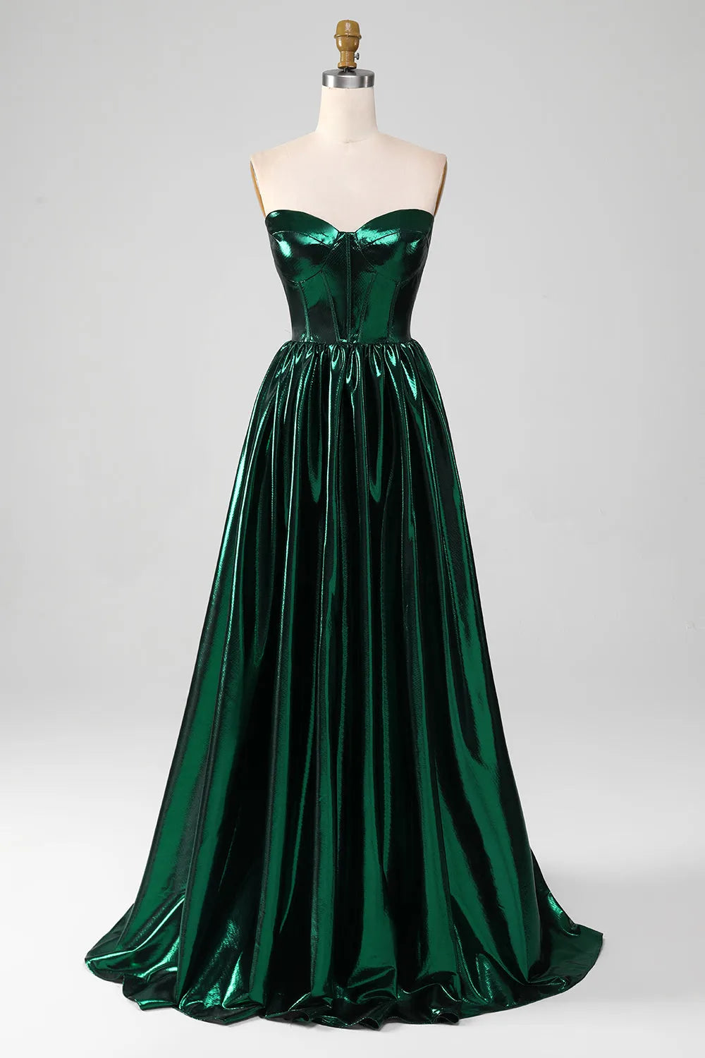 Regal Ballgown Strapless Sleeveless Open-Back Floor-Length Prom Dress