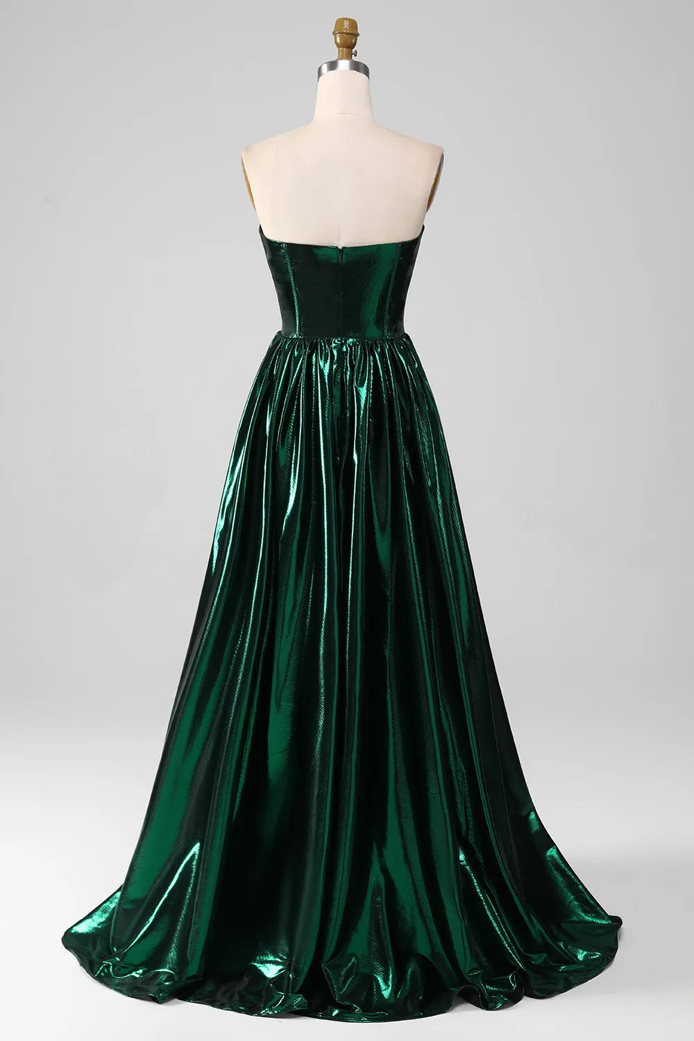 Regal Ballgown Strapless Sleeveless Open-Back Floor-Length Prom Dress