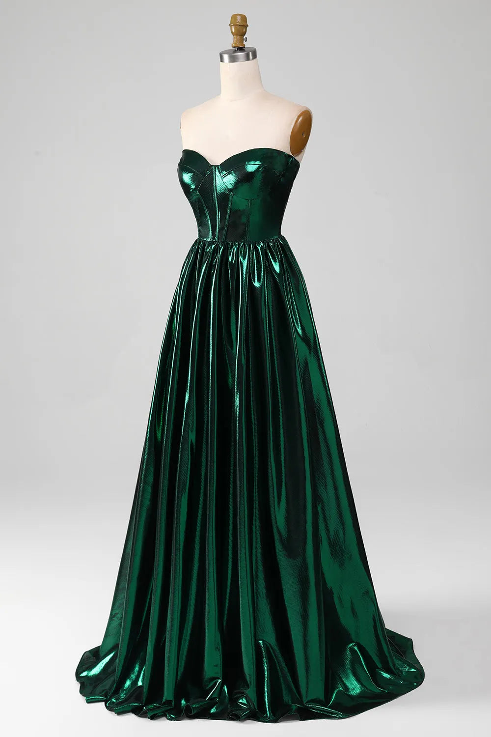 Regal Ballgown Strapless Sleeveless Open-Back Floor-Length Prom Dress