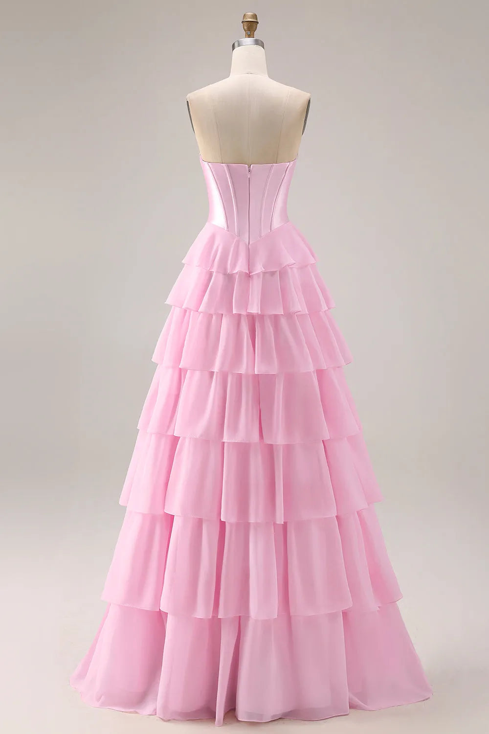 Romantic Ball Gown Sweetheart Neck Sleeveless Bow Back Floor-Length Prom Dresses