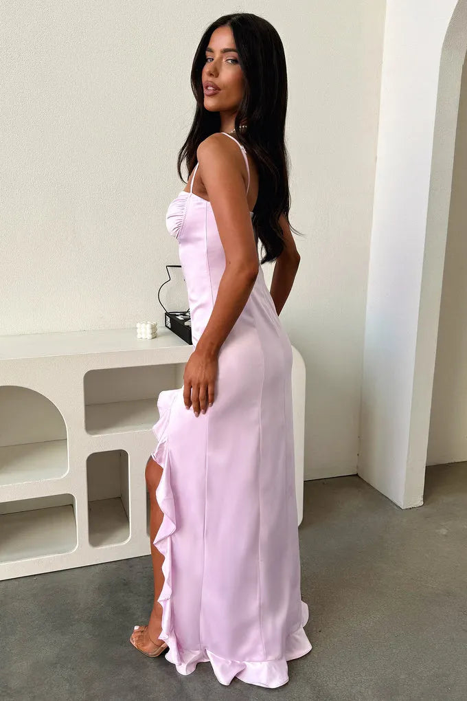 Romantic Sheath Sweetheart Spaghetti-Strap Open-Back Floor-Length Formal Prom Dresses